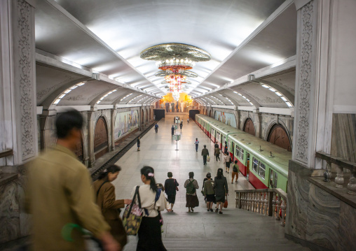 North Korean people in Yonggwang station, DGC, Pyongyang, North Korea