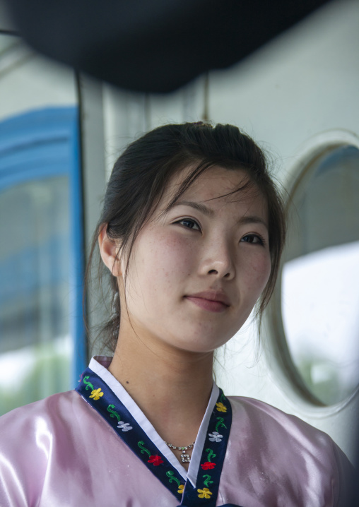 Portrait of a beautiful North Korean woman, DGC, Pyongyang, North Korea