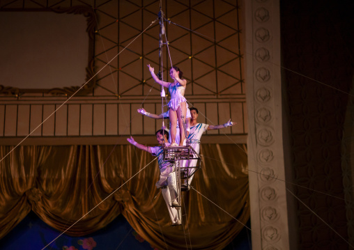 North Korean acrobats in a circus, DGC, Pyongyang, North Korea