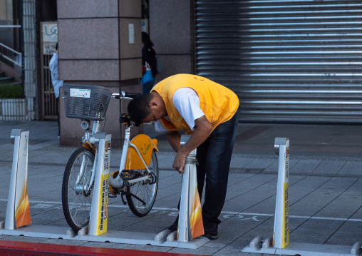 Ubike bicycle sharing station, Zhongzheng District, Taipei, Taiwan