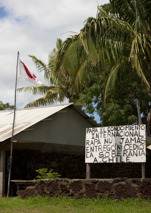Rapa nui parliament in easter island, Easter Island, Hanga Roa, Chile