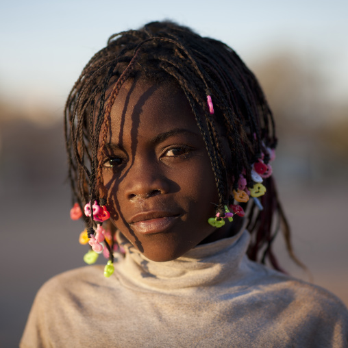 Mucawana Girl With Plaits, Village Of Oncocua, Angola