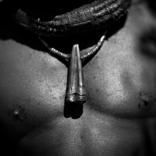 Muhimba S Man Necklace Made Of Goat Horns, Elola Village, Angola