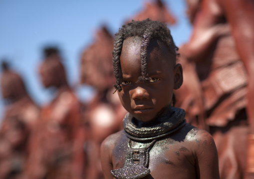 Muhimba Young Girl With A Copper Necklace, Village Of Elola, Angola