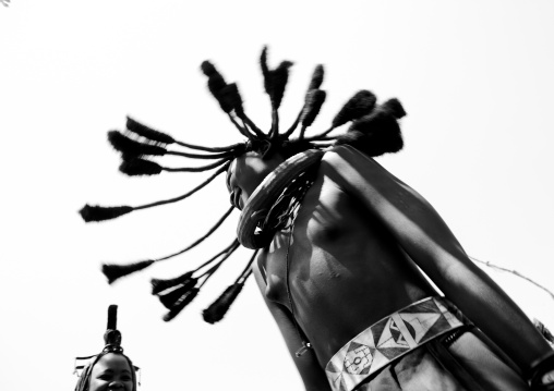 Himba Girl Called Manginete Dancing, Village Of Hoba Haru, Angola