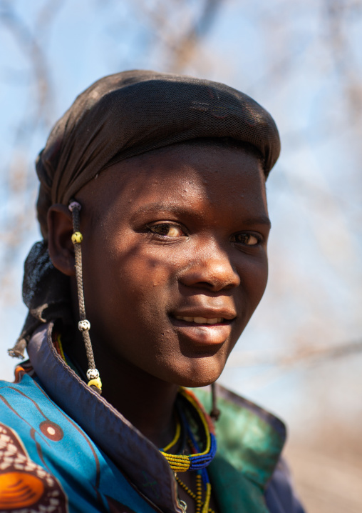 Portrait of a Muhacaona tribe woman, Cunene Province, Oncocua, Angola
