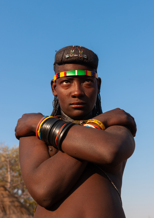 Portrait of a Muhacaona tribe woman, Cunene Province, Oncocua, Angola