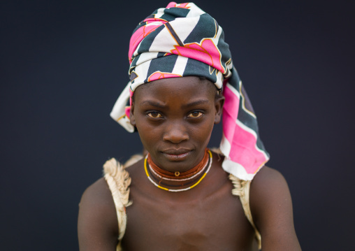 Portrait of a Mucubal tribe woman, Namibe Province, Virei, Angola