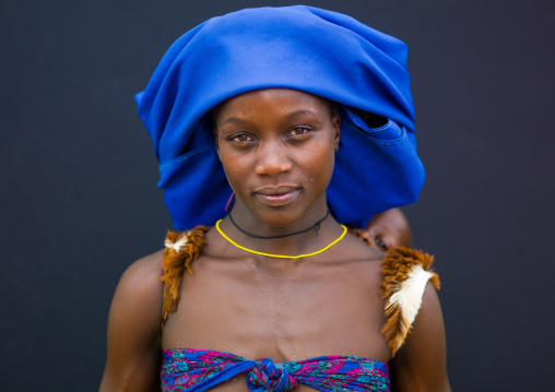Portrait of a Mucubal tribe woman, Namibe Province, Virei, Angola