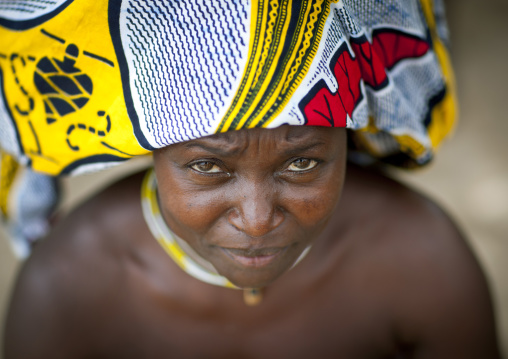Mukubal Woman Wearing The Ompota Headdress, Virie Area, Angola