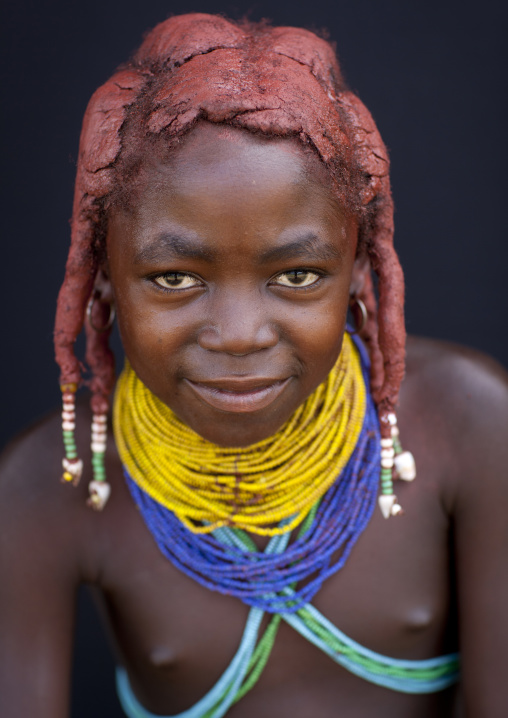 Mwila Girl Oncula On The Hair, Chibia Area, Angola