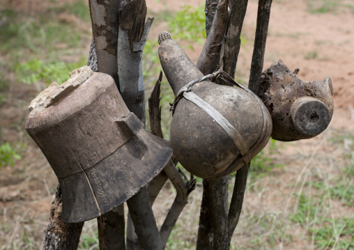 Mwila Grave Decorated With Calabashes, Angola