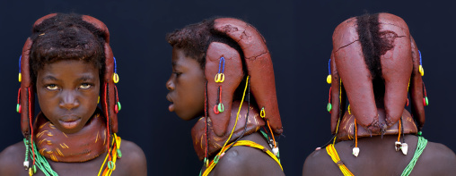 Mwila Girl With An Hairstyle Made With Oncula, Angola