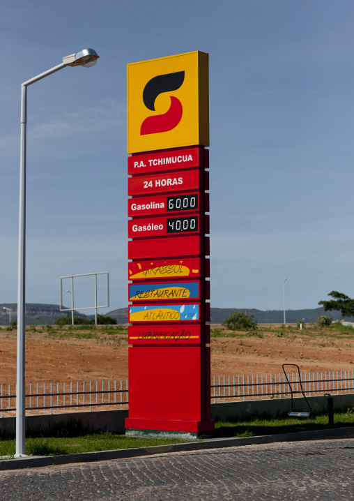 Prices In A Gas Station In Lubango, Angola