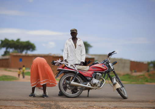 Couple With A Motorbike, Lubango, Angola