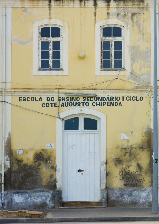 Entrance Of A Secondary School, Benguela, Angola