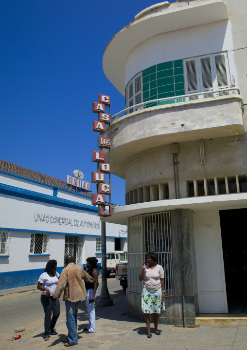 People In The Streets Of Namibe Towln, Angola