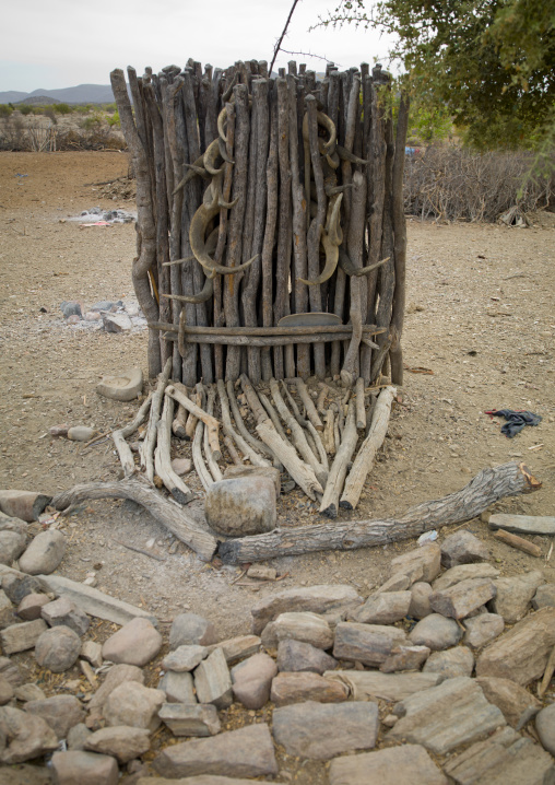 Mucubal Totems Made With Cattle Horns, Virie Area, Angola