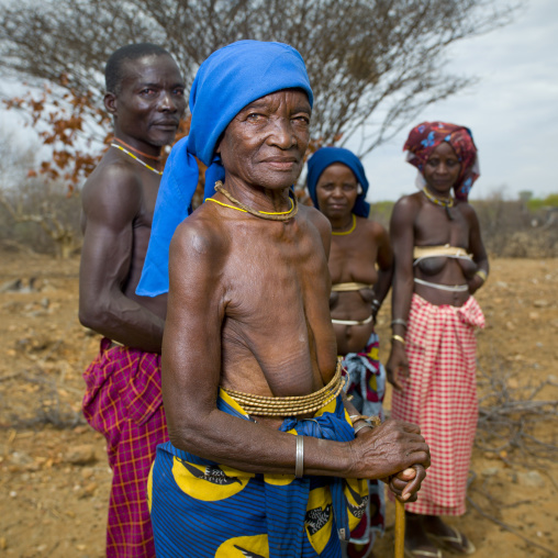 Old Mucubal Woman With Headscarf, Virie Area, Angola