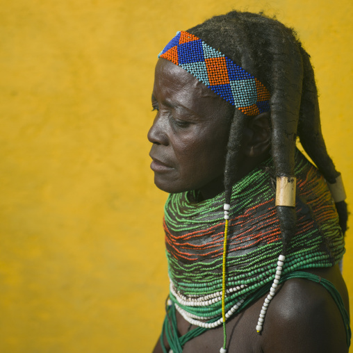 Mwila Woman With Vilanda Necklace, Huila Town Market, Angola