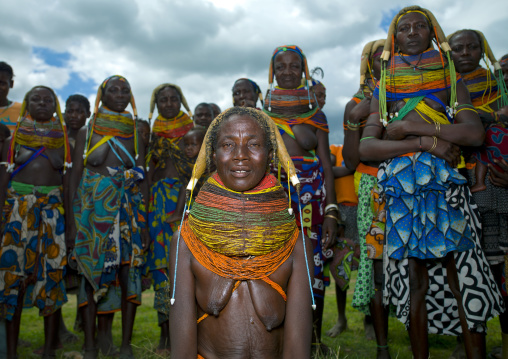 Mwila Women With Vilanda Necklaces, Angola