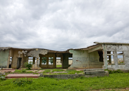 House In Ruins In The Village Of Caconda, Angola