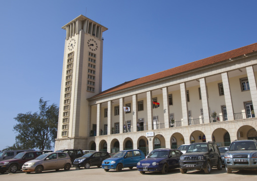 Cars Parked In Front Of The Main Building Of Luanda S Harbour, Angola