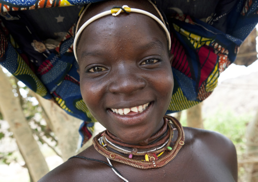 Mucubal Woman With Ompota Headdress, Virie Area, Angola