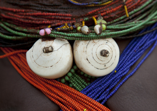 Shell Ornaments On A Vilanda Necklace, Chibia Area, Angola