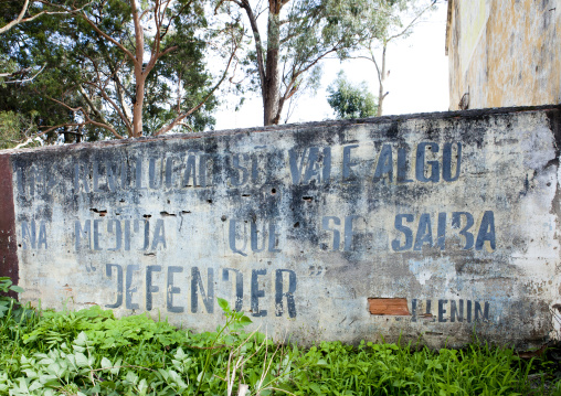 Old Communist Propaganda On A Wall, Lubango, Angola