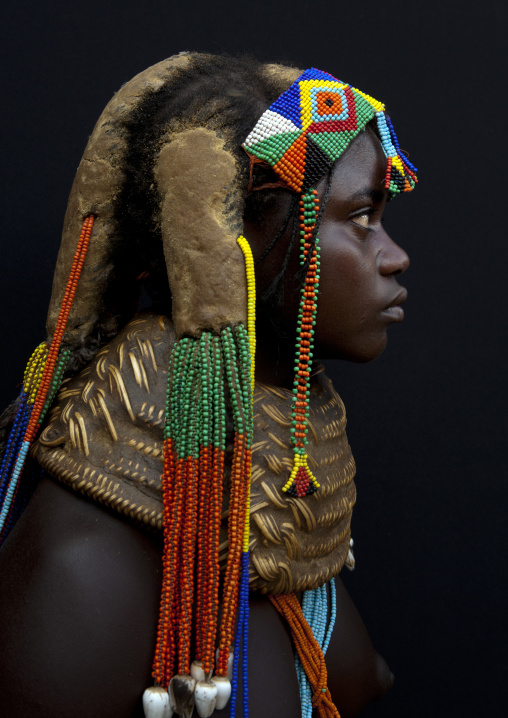 Mwila Girl With A Vikeka Necklace And Nontombi Dreadlocks, Angola