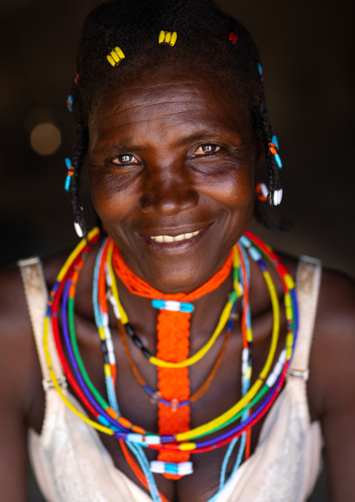 Smiling mudimba tribe woman, Cunene Province, Cahama, Angola