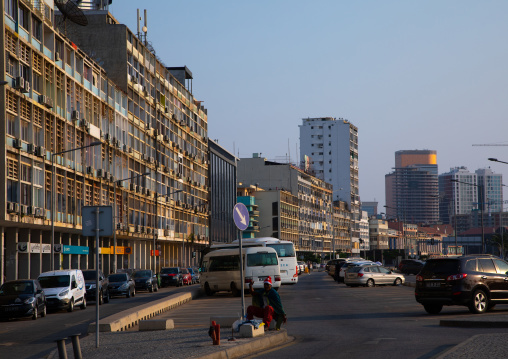 Buildings along the Marginal promenade called avenida 4 de fevereiro, Luanda Province, Luanda, Angola
