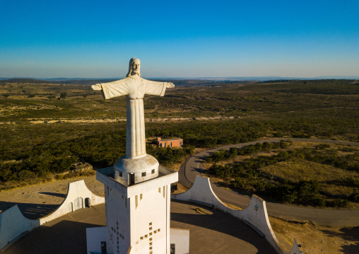 Aerial view of the Cristo Rei, Huila Province, Lubango, Angola