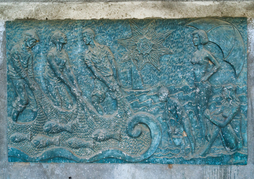 Colonial decorations inside Cine Estudio designed by Botelho Vasconcelos of atelier Boper, Namibe Province, Namibe, Angola