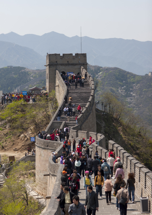 Crowd On The Great Wall, Beijing, China