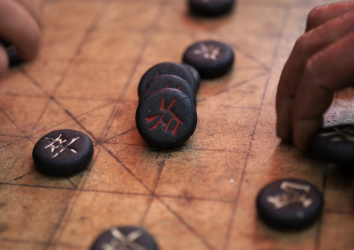Man Playing Chinese Chess, Kunming, Yunnan Province, China
