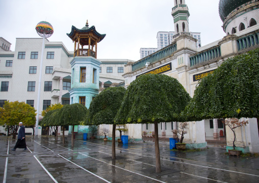 Dongguan grand mosque under the rain, Qinghai province, Xining, China