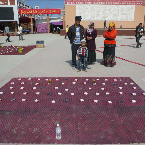 Selling Cigarets, Serik Buya Market, Yarkand, Xinjiang Uyghur Autonomous Region, China