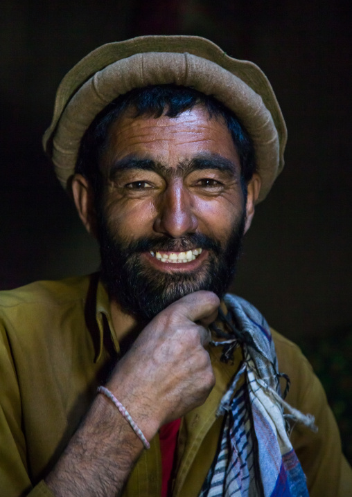 Portrait of an afghan man smiling, Badakhshan province, Khandood, Afghanistan