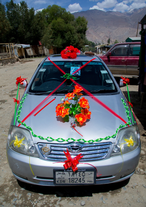 Afghan car decorated for a wedding, Badakhshan province, Ishkashim, Afghanistan