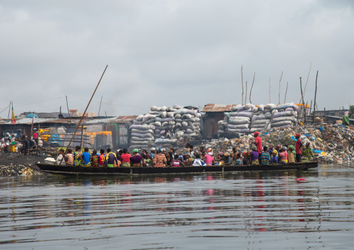 Benin, West Africa, Cotonou, dantokpa market taxi boats