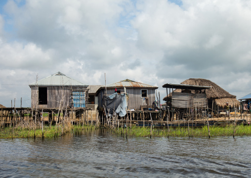 Benin, West Africa, Ganvié, stilt house on lake nokoue