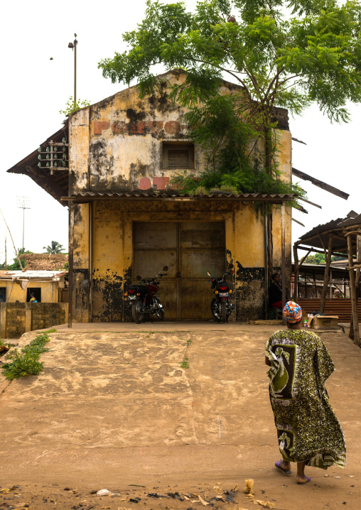 Benin, West Africa, Porto-Novo, old french colonial building