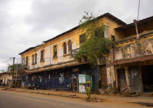 Benin, West Africa, Porto-Novo, old french colonial building