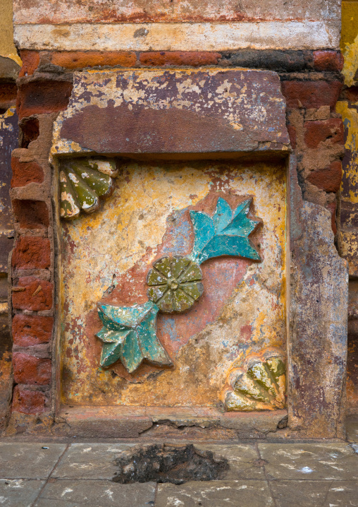 Benin, West Africa, Porto-Novo, detail of the multicoloured great mosque