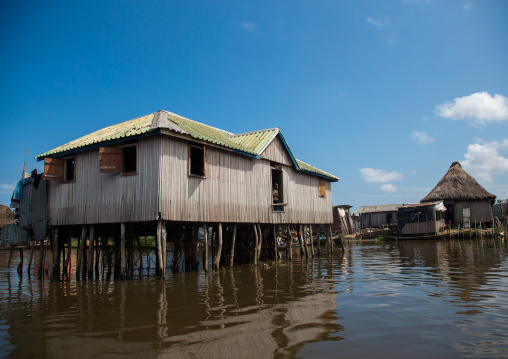Benin, West Africa, Ganvié, stilt house on lake nokoue
