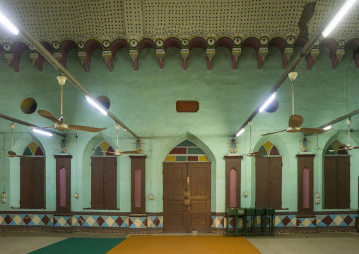 Benin, West Africa, Porto-Novo, praying room inside the great mosque