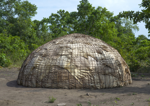 Benin, West Africa, Gossoue, traditional peul houses made of dried leaves