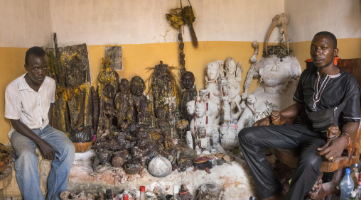Benin, West Africa, Bonhicon, kagbanon bebe voodoo priest temple